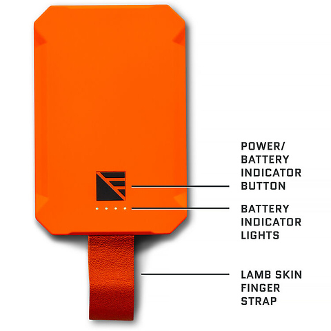 Poseidon Nano Power Bank (3000mAh, Hi-Vis Orange) Image 2