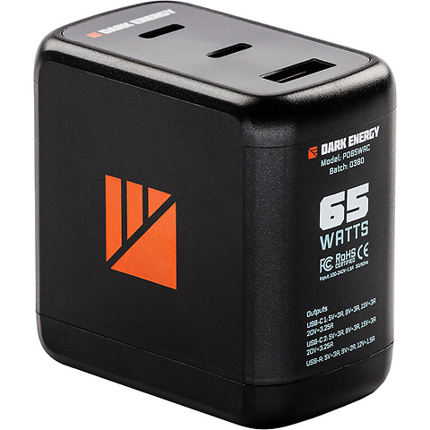 65W 3-Port USB Wall Power Adapter Image 3