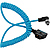 Coiled D-Tap to Locking DC 2.1mm Right-Angle Cable (1.3 to 2.7 ft.)