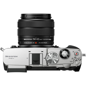 PEN Mirrorless Camera with 14-42mm III Lens (Silver)