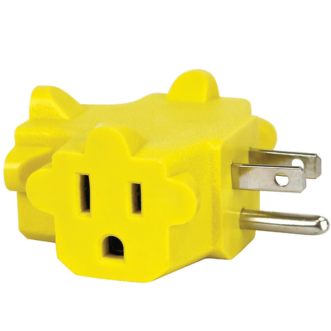 3-Outlet 90 degree Power Block Adapter Image 0