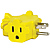 3-Outlet 90 degree Power Block Adapter