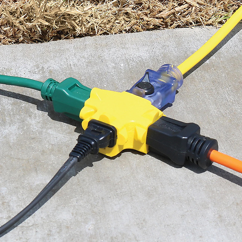 3-Outlet 90 degree Power Block Adapter Image 2