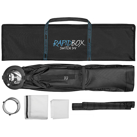 Rapid Box Switch Fold-Flat Strip Softbox with Grid (1 x 4 ft.) Image 8