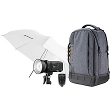FJ400 II 400Ws Strobe with FJ-X3 S Trigger for Sony & Umbrella (1-Light Backpack Kit) Image 0
