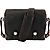 Edward Camera Bag (Full-Grain Leather, Black with Red Stitching)