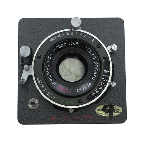 Super Horseman 90mm f/5.6 Large Format Lens w/ 3 1/8" Board - Pre-Owned Image 0