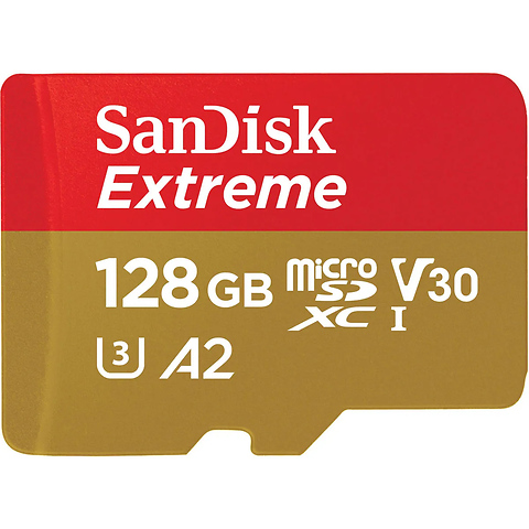 128GB Extreme UHS-I U3 microSDXC Memory Card Image 0