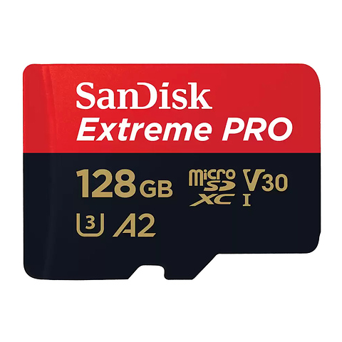 128GB Extreme PRO UHS-I U3 microSDXC Memory Card Image 0