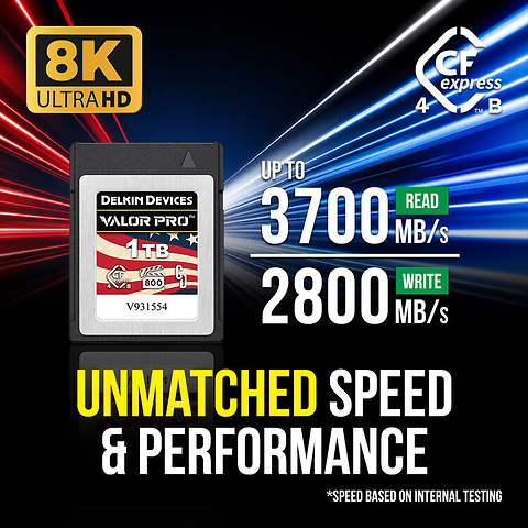 1TB Valor PRO CFexpress 4.0 Type B Memory Card Image 1