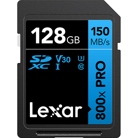 128GB High-Performance 800x PRO UHS-I SDXC Memory Card (BLUE Series) Image 0