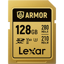 128GB ARMOR GOLD UHS-II SDXC Memory Card Image 0