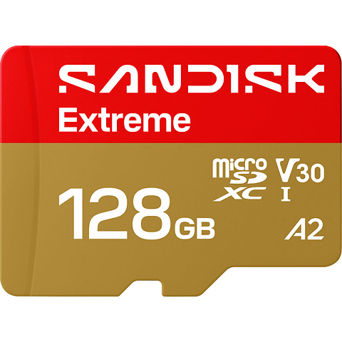 128GB Extreme UHS-I microSDXC Memory Card Image 0
