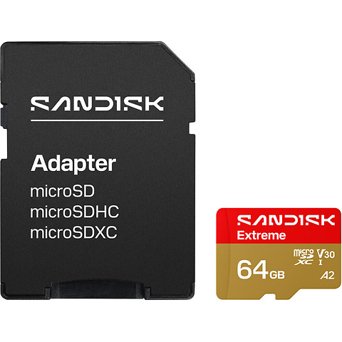64GB Extreme UHS-I microSDXC Memory Card Image 1