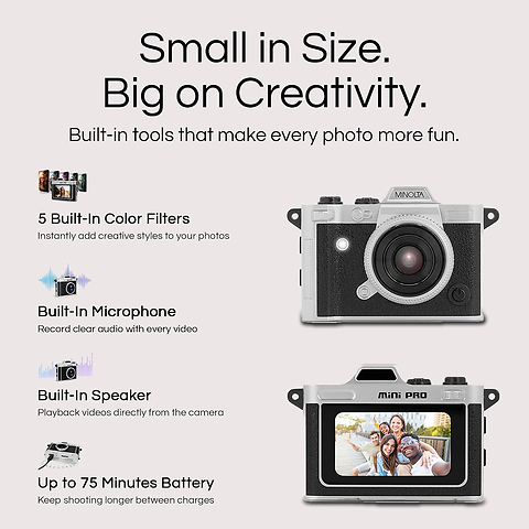 Mini Pro Digital Camera (Black/Silver) Image 3