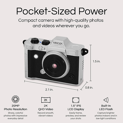 Mini Pro Digital Camera (Black/Silver) Image 2