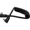 12 to 24 in. Coiled USB-C Right Angle Braided Cable (Black) Thumbnail 1