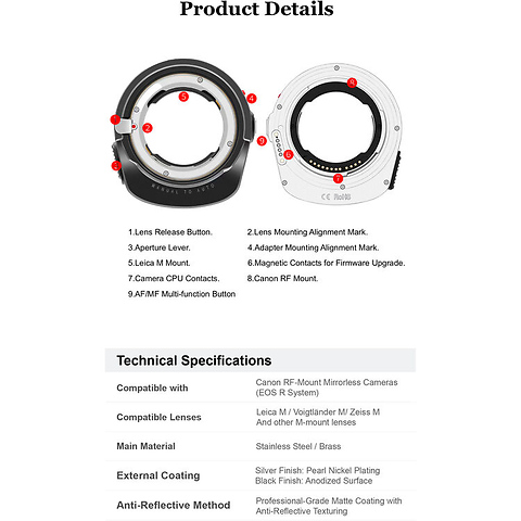 Leica M Lens to Canon RF-Mount Autofocus Adapter Image 11