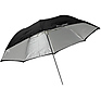 43 In. Collapsible Optical White Satin Umbrella with Removable Black Cover