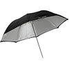 43 In. Collapsible Optical White Satin Umbrella with Removable Black Cover Thumbnail 0