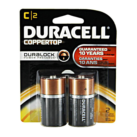 C Cell Coppertop Alkaline Batteries (2 Pack) Image 0