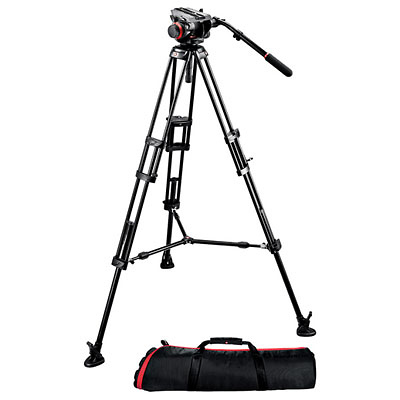 504HD Fluid Video Head with 546B 2-Stage Aluminum Tripod Kit Image 0