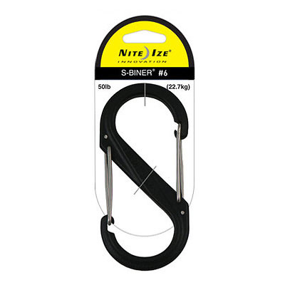 S-Biner Double Gated Plastic Carabiner (Black) - Size #6 Image 0